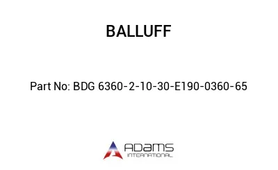 BDG 6360-2-10-30-E190-0360-65									